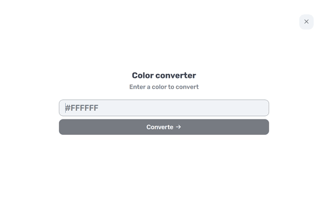 Screenshot of website Color Converter